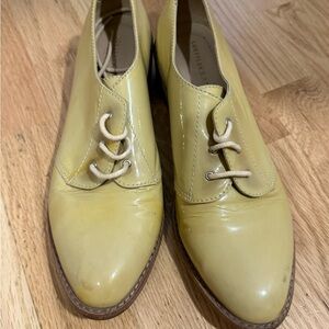 Loeffler Randall Cream Leather Loafers